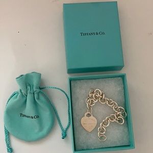 Tiffany & Co. Authentic Heart Tag Charm Bracelet